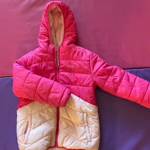 Eddie Bauer Pink and Cream Girls' Puffer Jacket